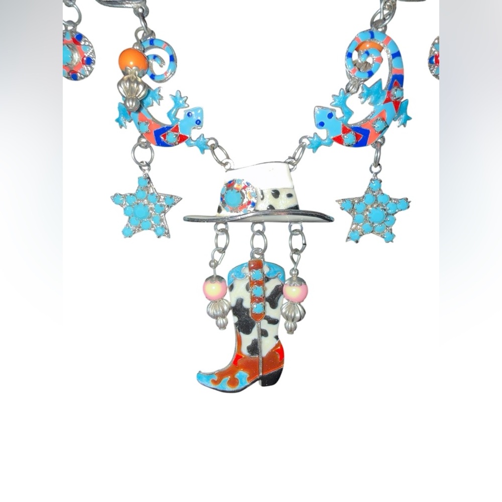 LATR Lunch At the Ritz 2GO Rodeo Cowgirl Charm Necklace